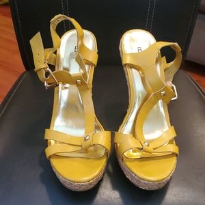 Yellow Platform Heel